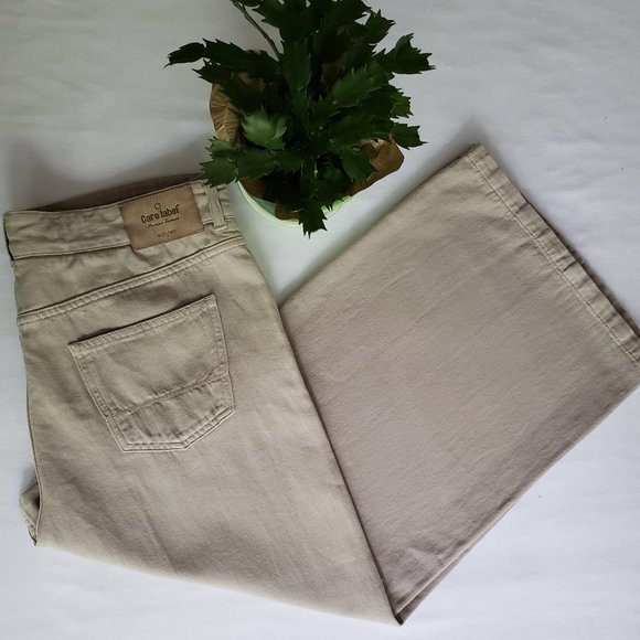 CARE LABEL Wide Leg Drawstring Jeans in Light Khaki Beige Size 4/27 Brand New - Picture 3 of 9